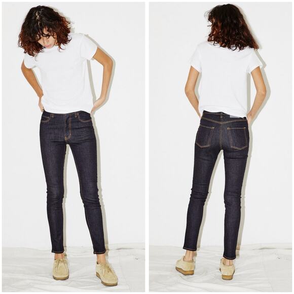 6397 Jeans Dark Wash High Jean Size 26 High Waisted Slim Fit Skinny New Rise - Picture 1 of 9